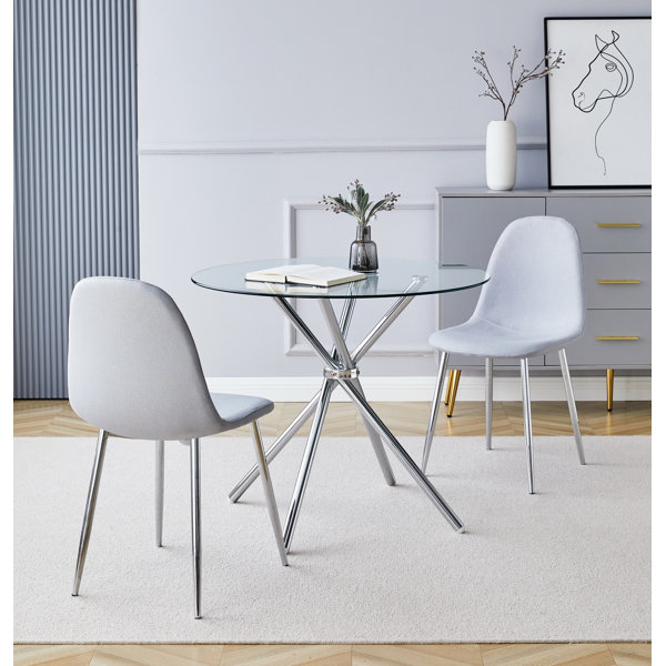 Small chrome on sale dining table